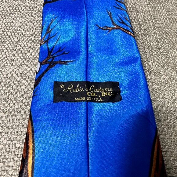 Halloween Scary Haunted House Ghost Neck Tie Vintage - Picture 5 of 5